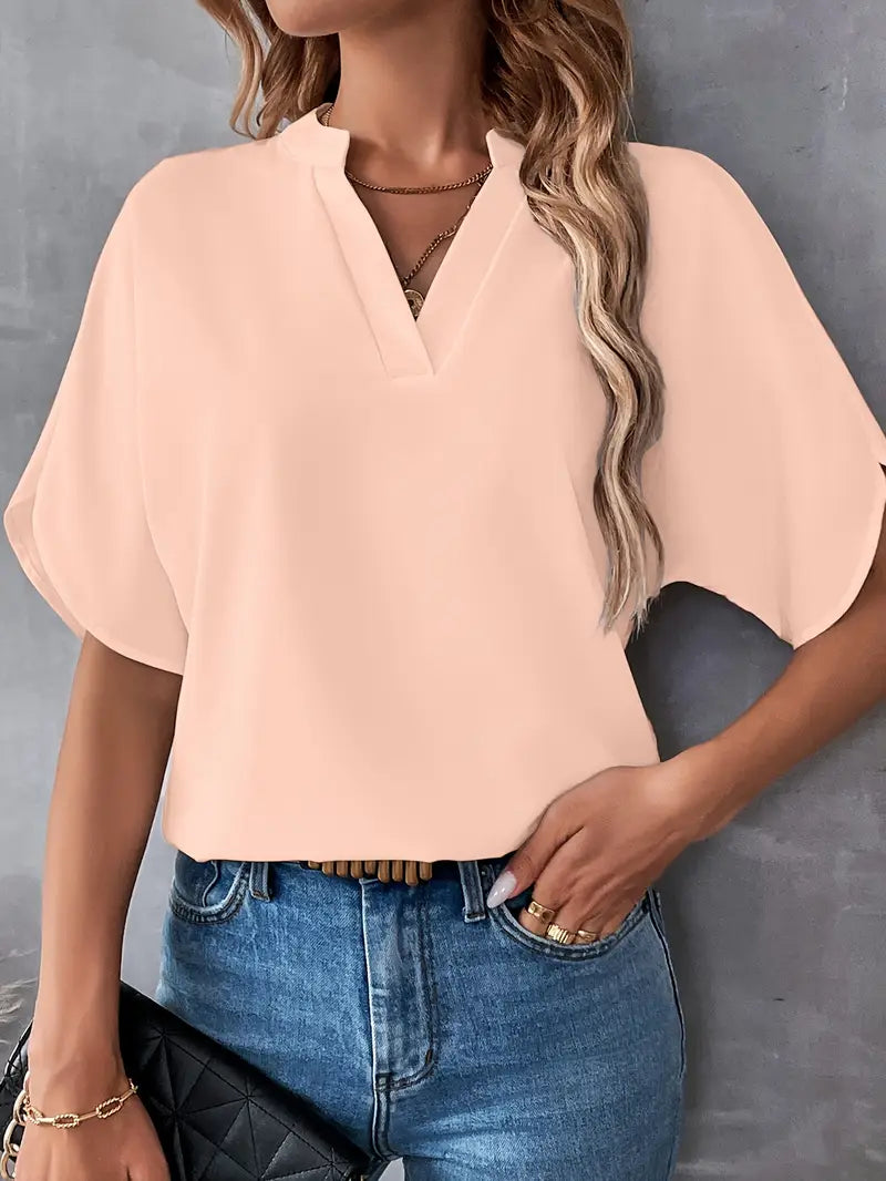 Susanne™ – Damens Vardaglig Splitärmad Blus