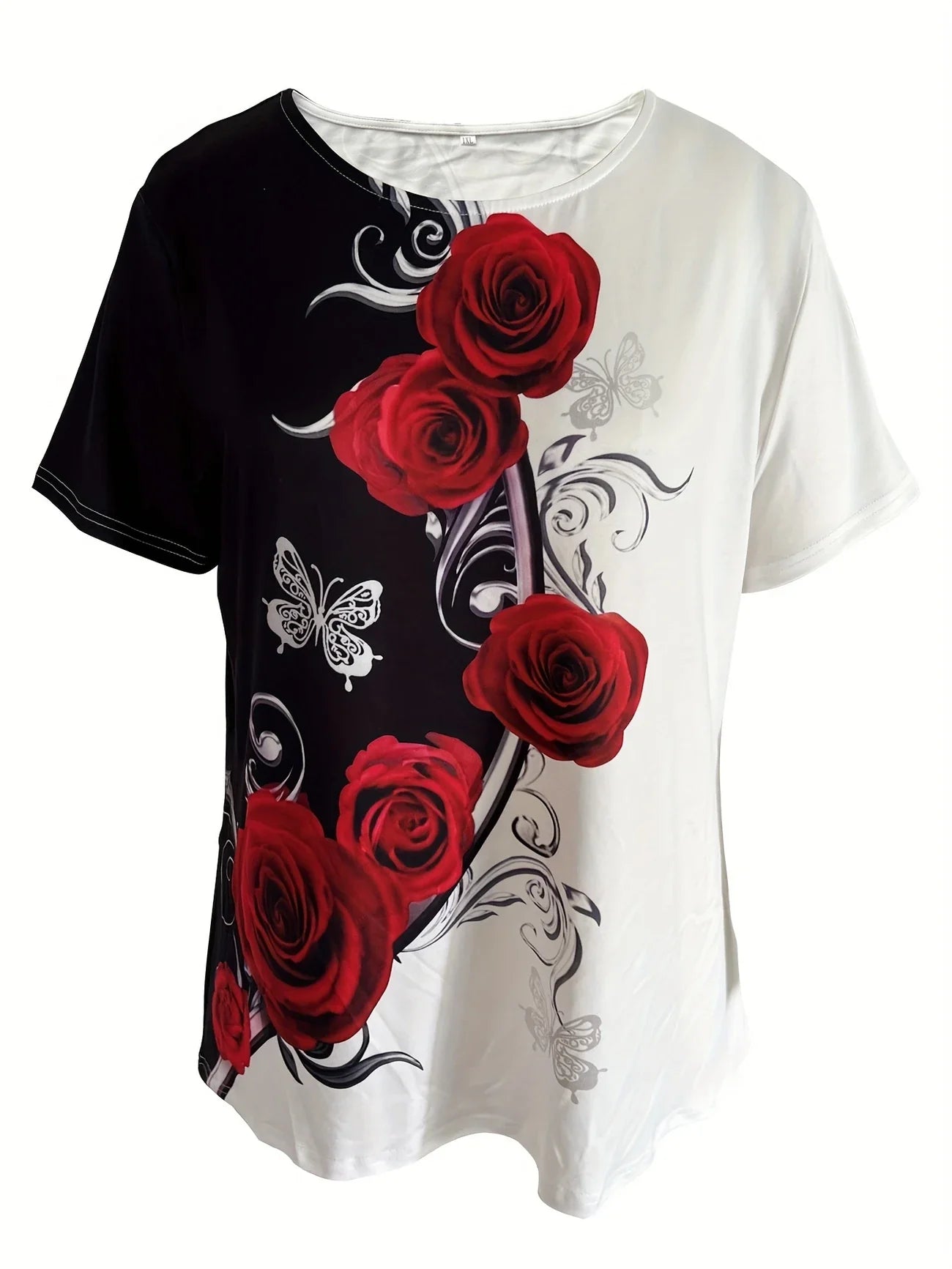 Gemma™ – T-shirt med Rostryck för Dam