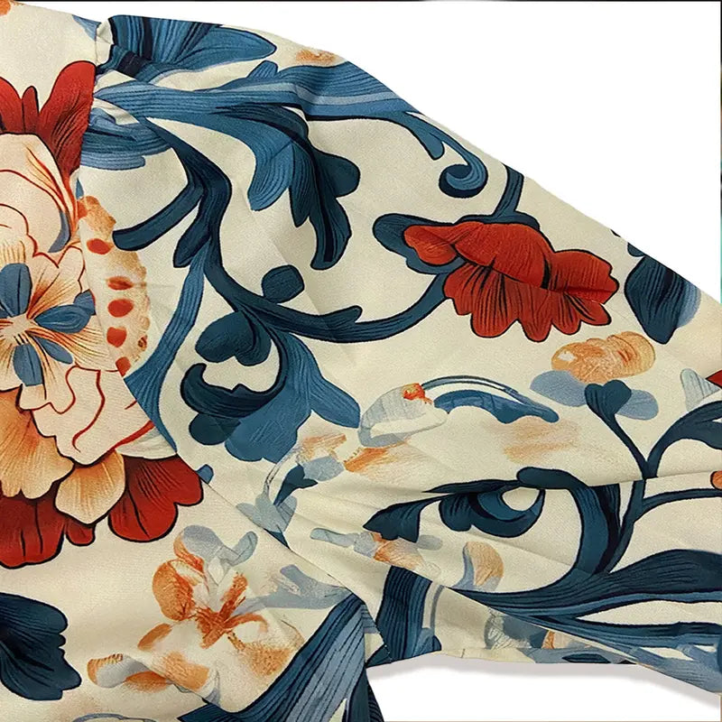 Chara™ – Damens Vintage Blommig Blus