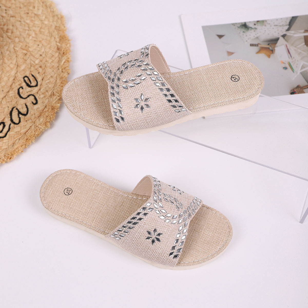 Flora™ – Slip-ins med Strass för Dam