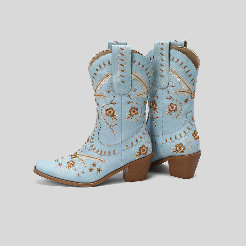 Ellah™ – Broderade Cowboyboots för Dam
