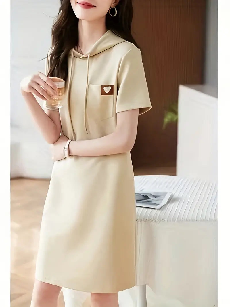 Bellah™ – Damens Beige Huvklänning
