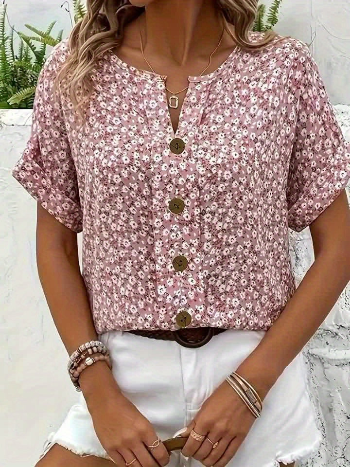 Mika™ – Blommig Mönstrad Blus