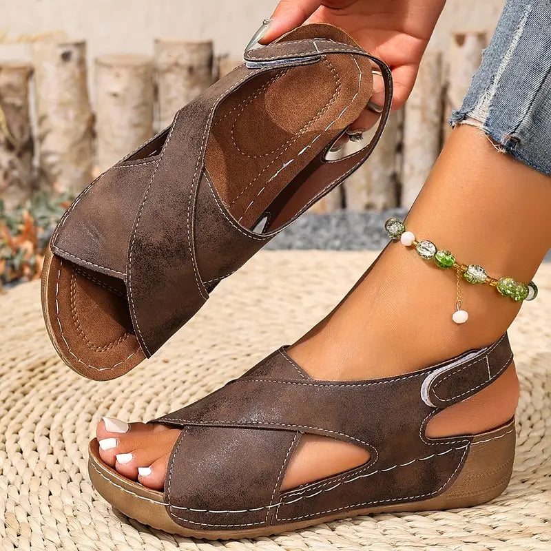 Kelra™ – Platåsandaler i Vintage-stil