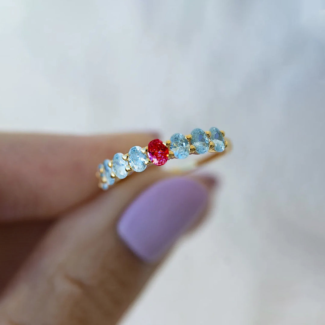 Röd Oval Ring | Tillsammans Mot Diabetes