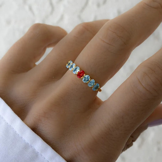 Röd Oval Ring | Tillsammans Mot Diabetes