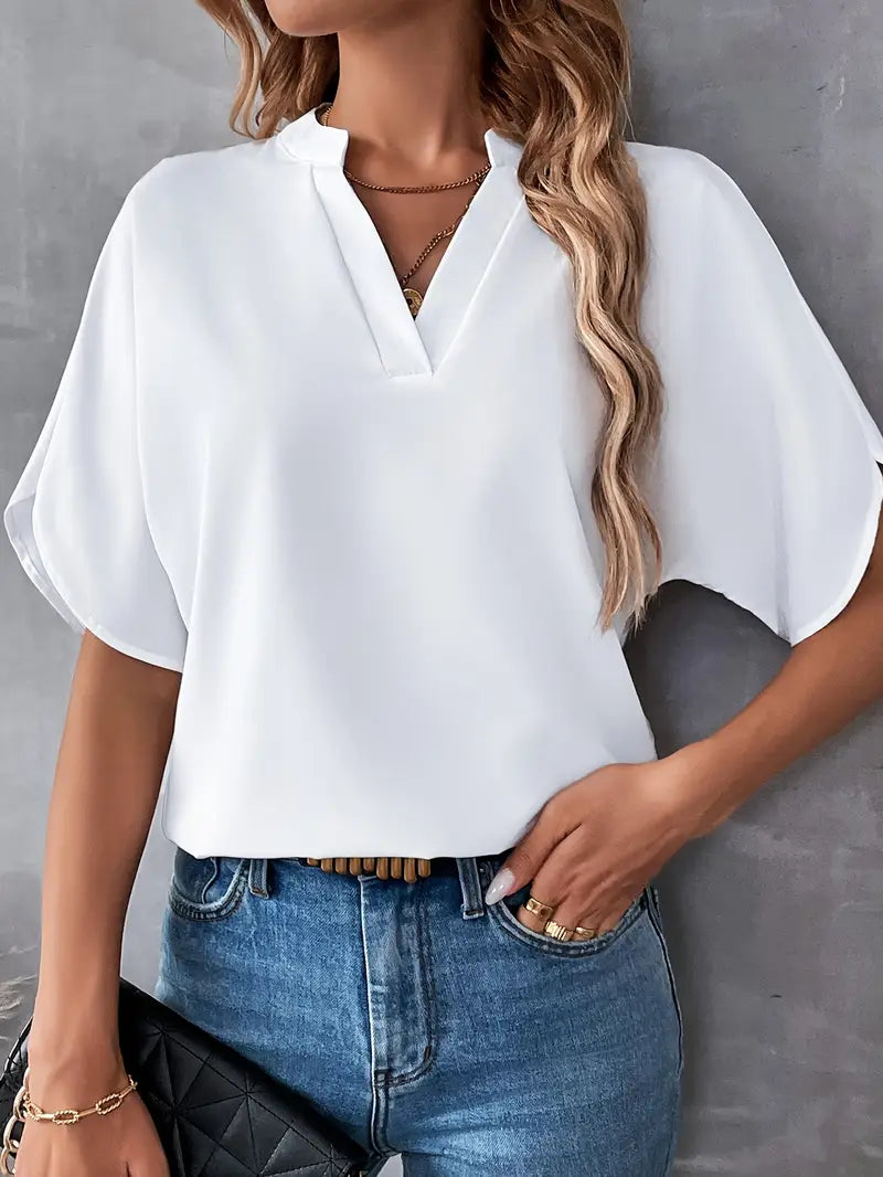 Susanne™ – Damens Vardaglig Splitärmad Blus