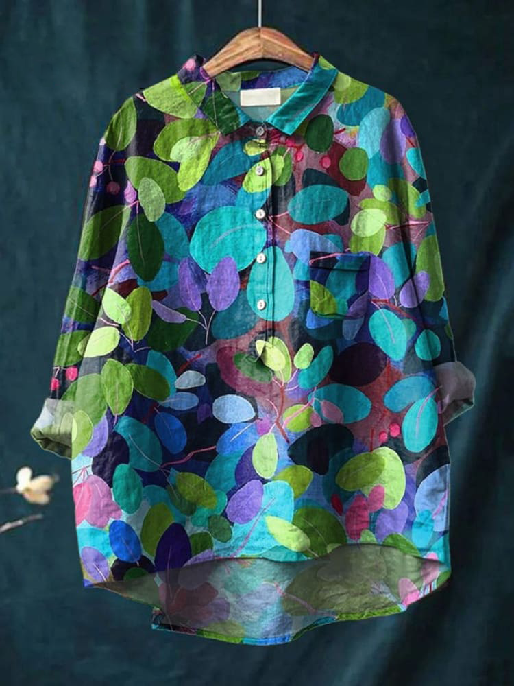 Deni™ – Kvinders Blomstret Casual Skjorte