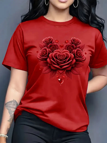 Blommigt Hjärt T-Shirt | Tillsammans Mot Diabetes