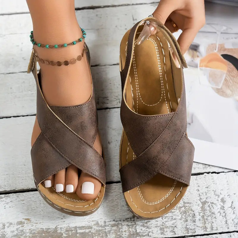 Paula™ – Damens Sandaler med Platå och Kilklack