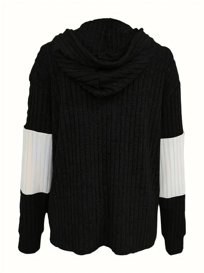 Inga™ – Färgblock Zip-Huvtröja för Dam