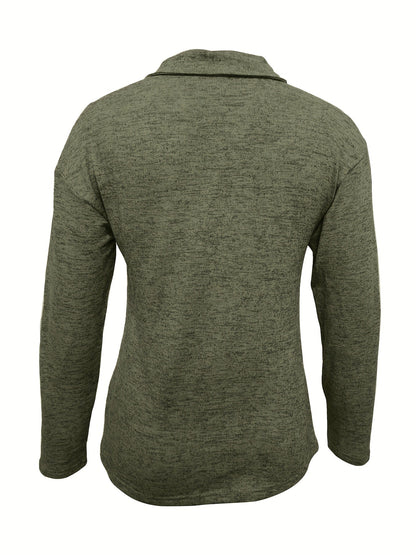Ami™ - Avslappnad Zip Krage Topp