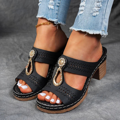 Anita™ - Ortopediska Sandaler Med Strass för Dam