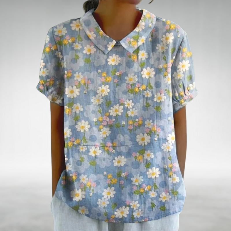 Danica™ – Damens Vintage Blommig Blus
