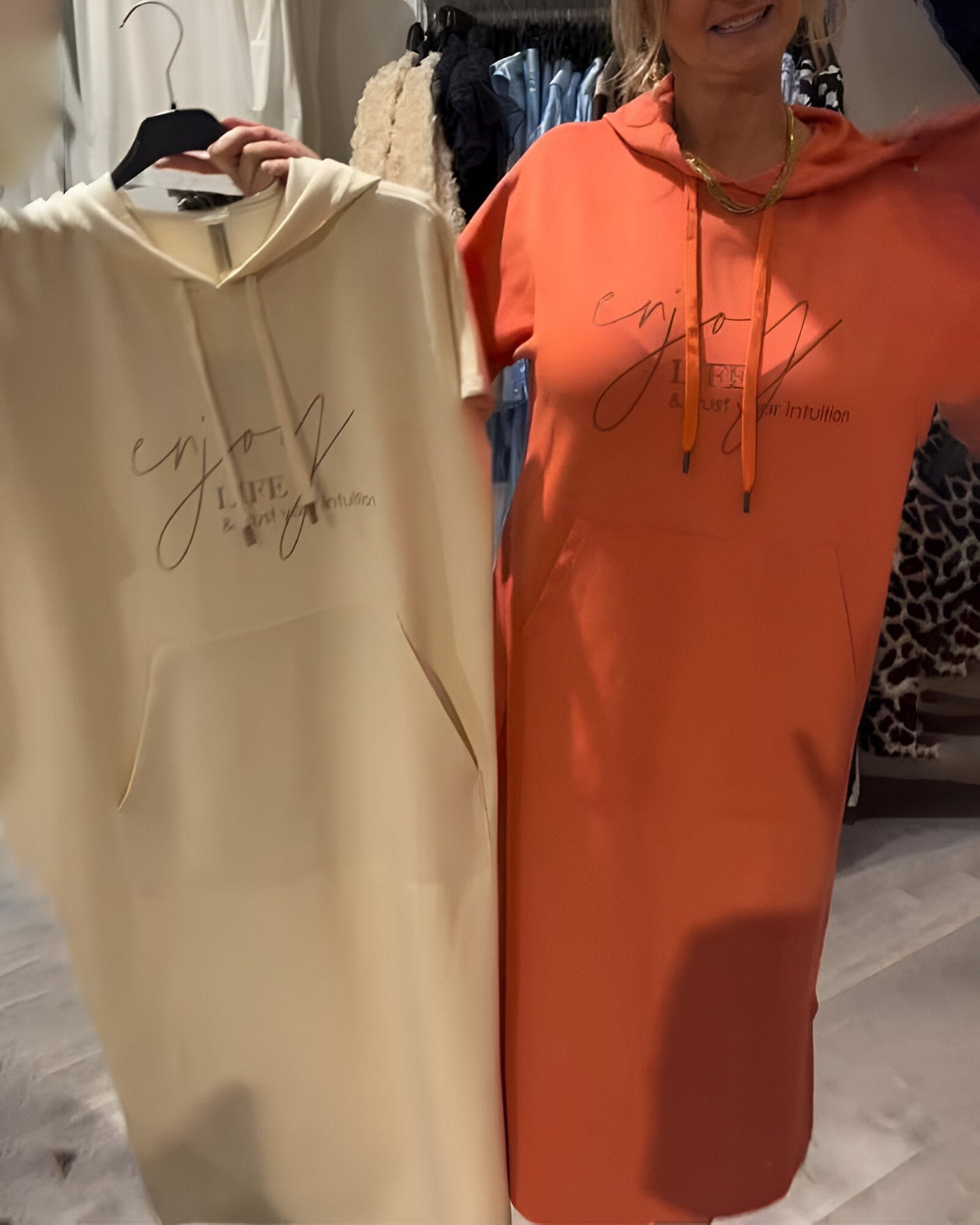 Sheeka™ – Avslappnad Hoodieklänning för Kvinnor