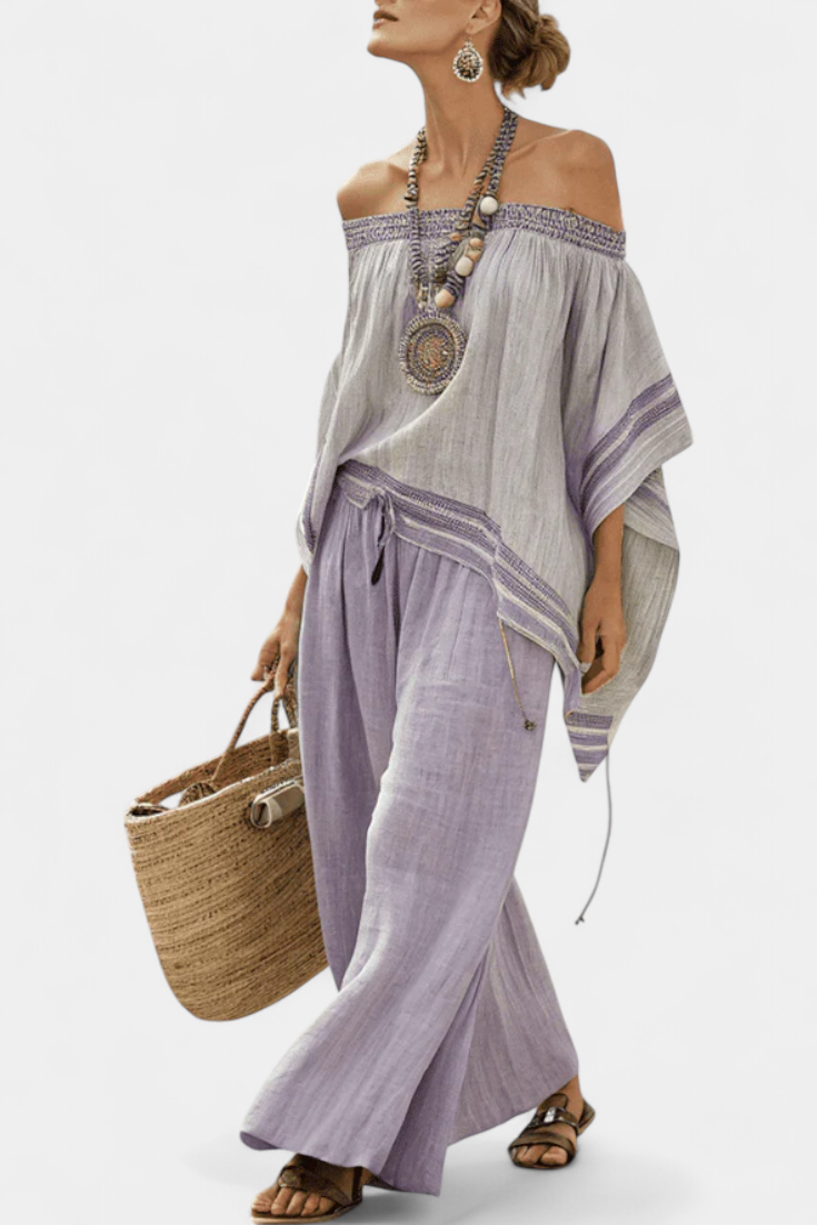 Livia™ – Off-Shoulder Byxset
