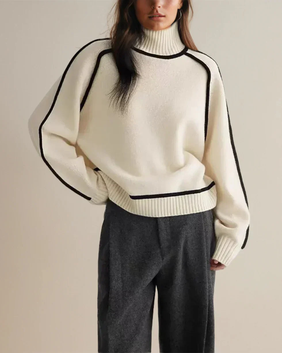 Emily™ - Elegant Hög Krage Tröja