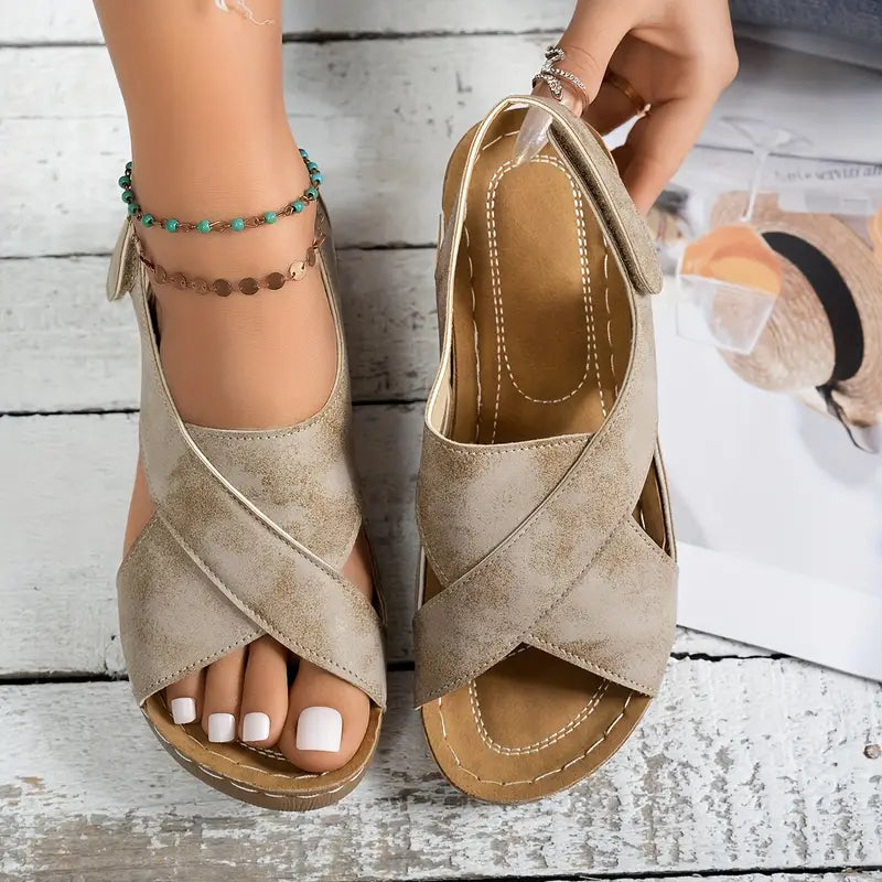 Paula™ – Damens Sandaler med Platå och Kilklack