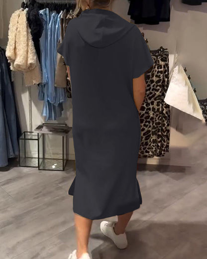 Sheeka™ – Avslappnad Hoodieklänning för Kvinnor