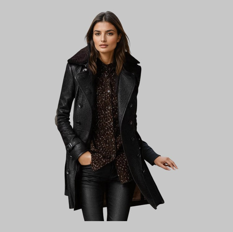 Kara™ - Lädertrenchcoat
