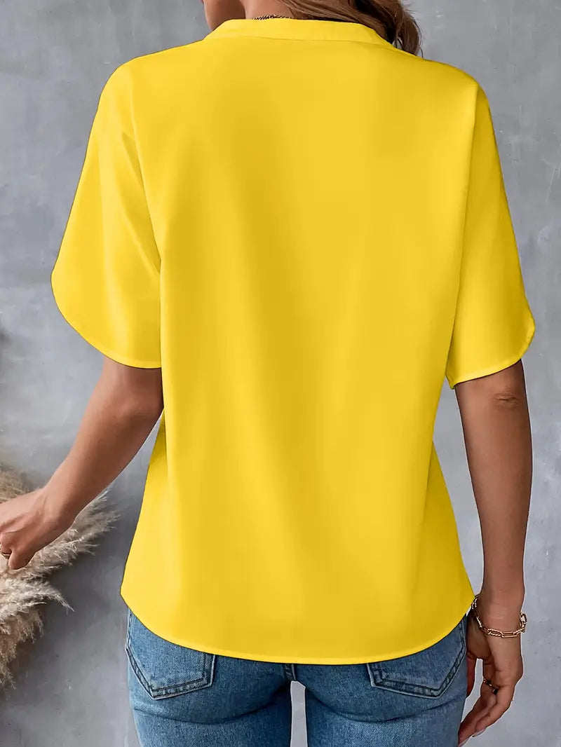 Susanne™ – Damens Vardaglig Splitärmad Blus