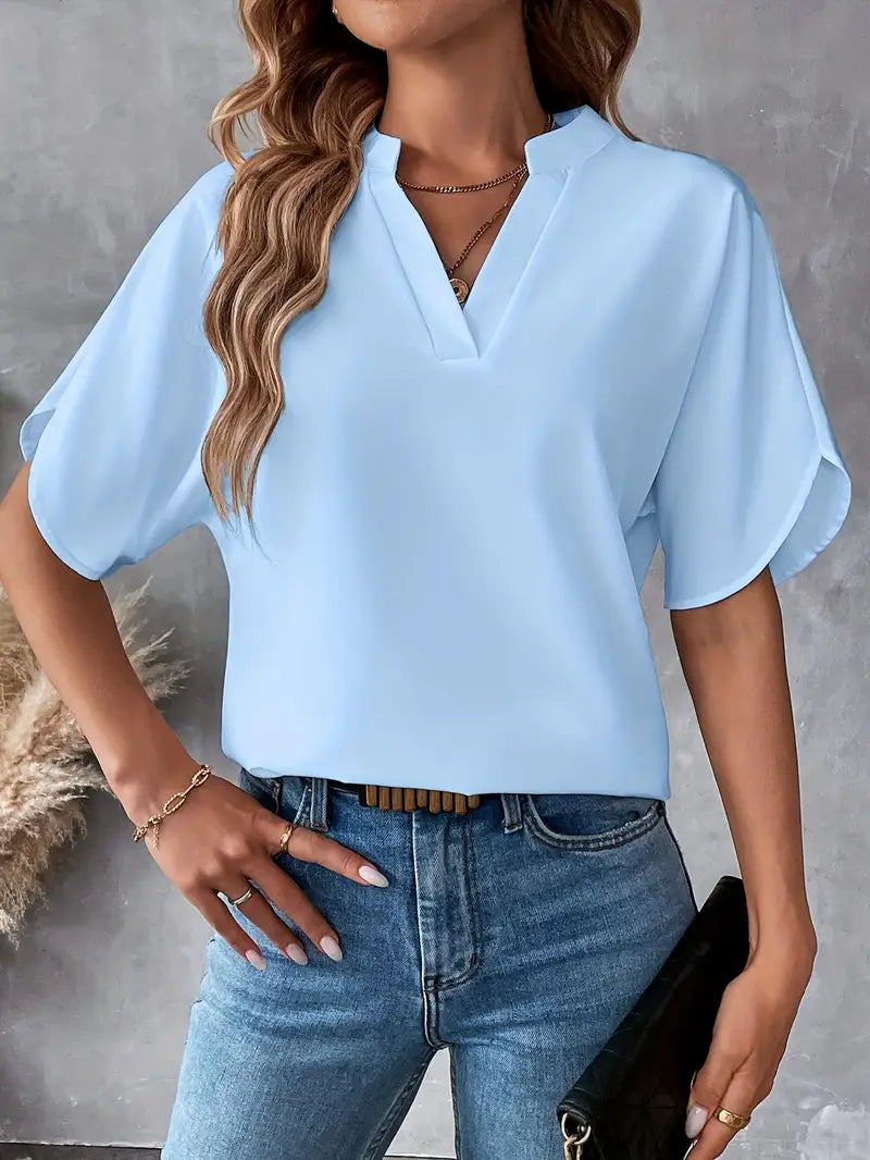 Susanne™ – Damens Vardaglig Splitärmad Blus