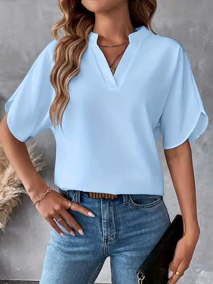 Susanne™ – Damens Vardaglig Splitärmad Blus