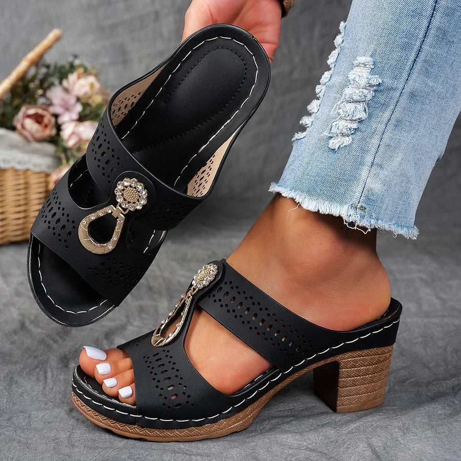 Anita™ - Ortopediska Sandaler Med Strass för Dam