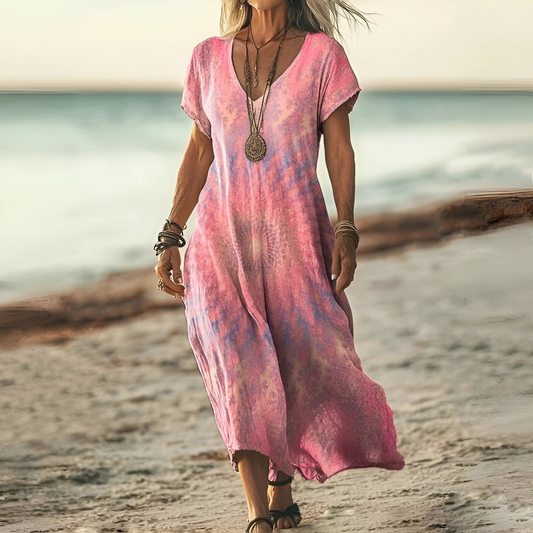 Loraine™ – Vintage Klänning med Färgskiftning för Dam