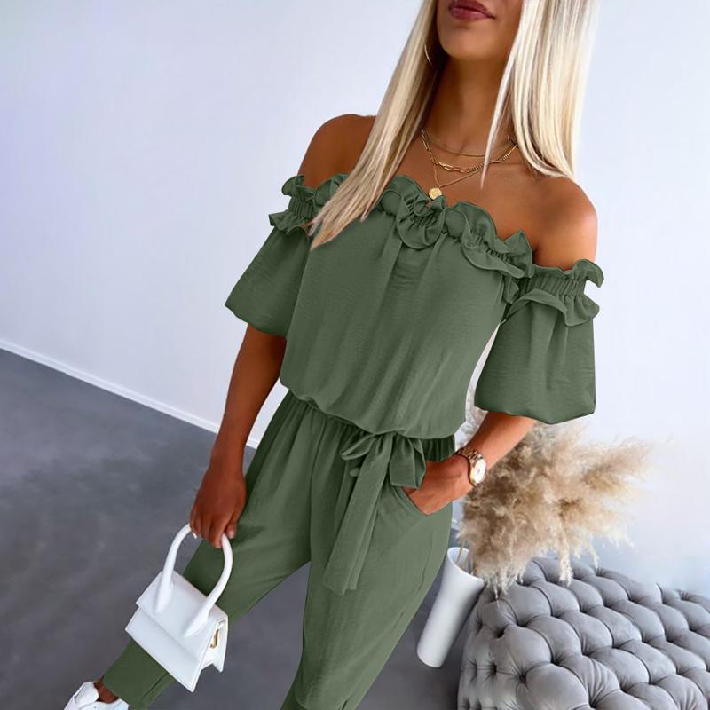 Camille™ – Damens Off Shoulder Byxdress