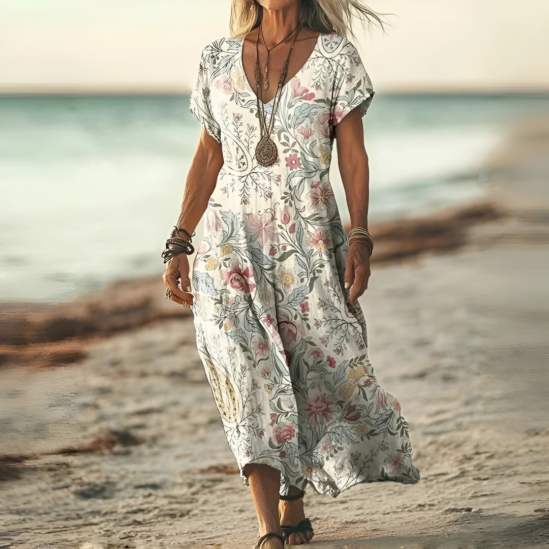 Loraine™ – Vintage Klänning med Färgskiftning för Dam