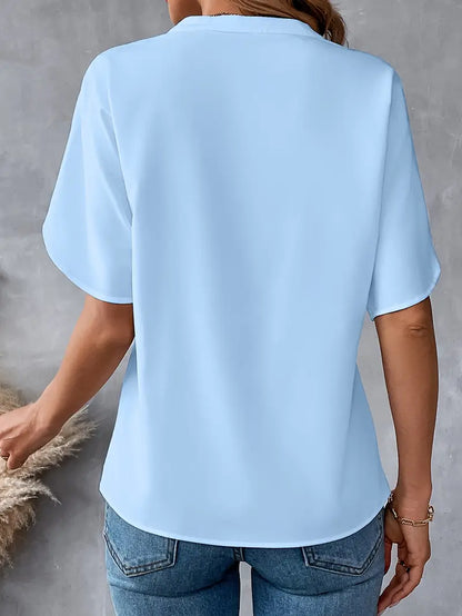 Susanne™ – Damens Vardaglig Splitärmad Blus