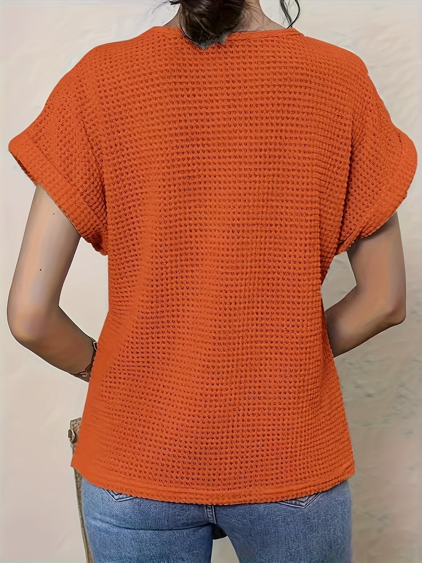 Stella™ – Damens Spets Blus med Rund Hals