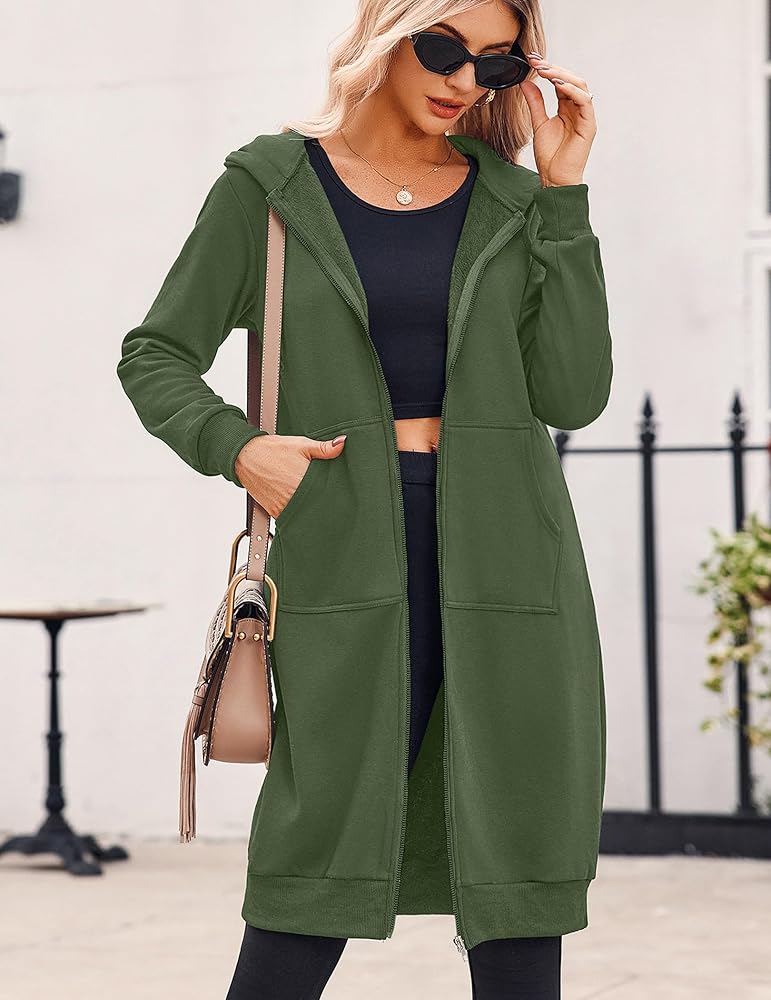 Zarah™ - Avslappnad Dragkedja Oversize Lång Jacka