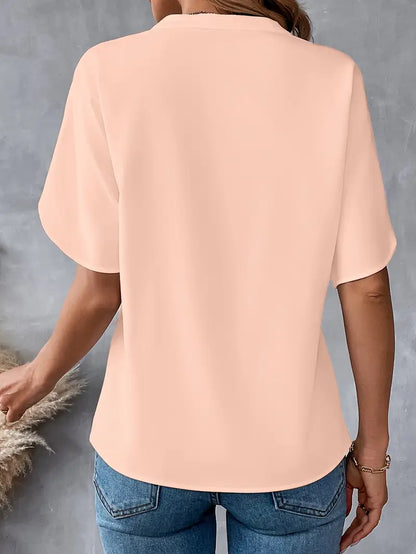 Susanne™ – Damens Vardaglig Splitärmad Blus