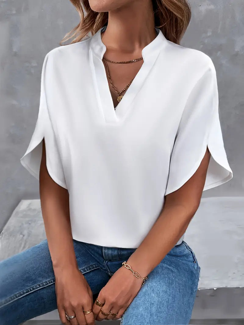 Susanne™ – Damens Vardaglig Splitärmad Blus