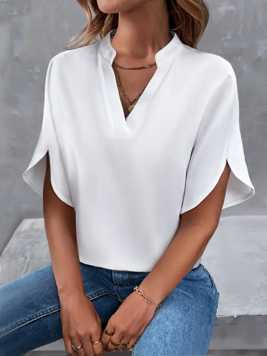 Susanne™ – Damens Vardaglig Splitärmad Blus