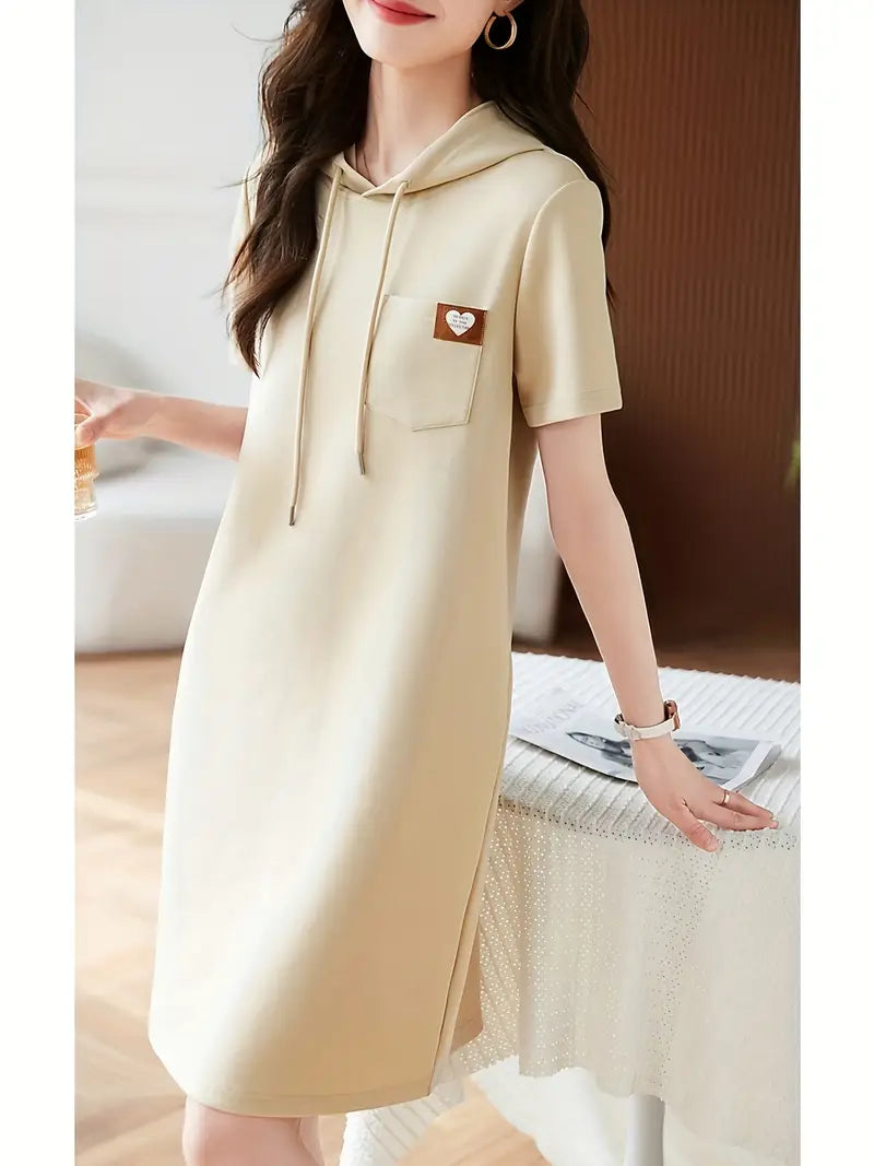Bellah™ – Damens Beige Huvklänning
