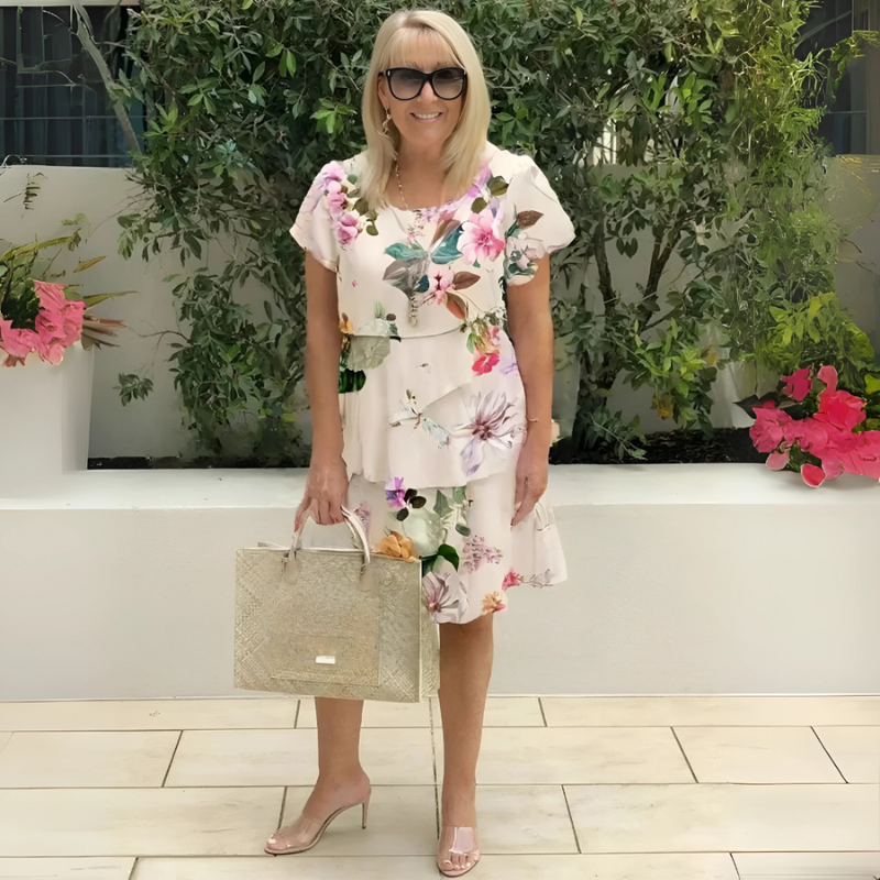 Liz™ – Stilren Blommig Klänning för Dam