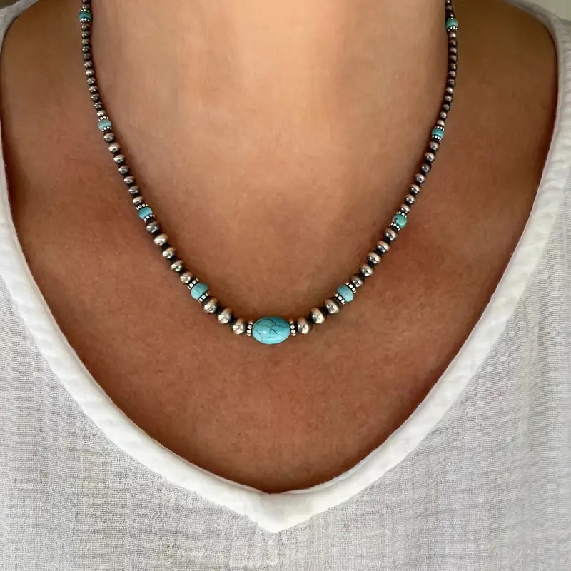 Retro Turkos Halsband | Tillsammans Mot Diabetes