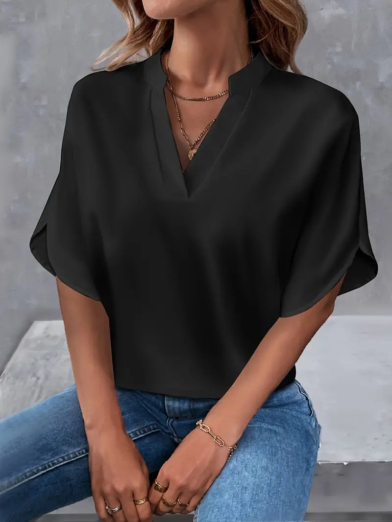 Susanne™ – Damens Vardaglig Splitärmad Blus