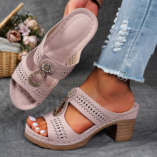 Anita™ - Ortopediska Sandaler Med Strass för Dam