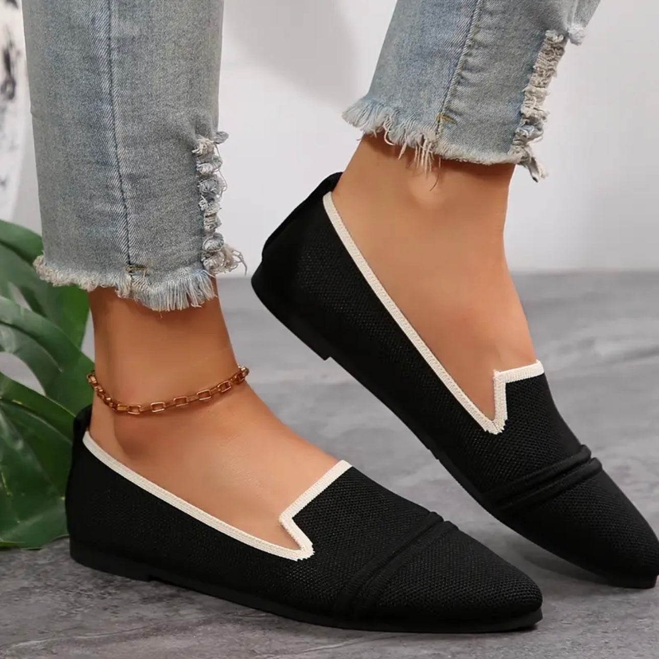 Pennie™ – Damens Spetsig Slip-on Skor