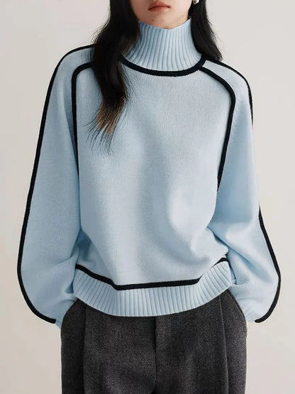 Emily™ - Elegant Hög Krage Tröja