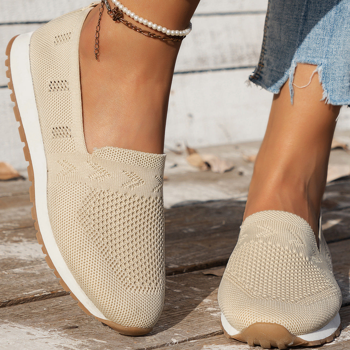 Dagmar™ – Mjuka Stickade Loafers