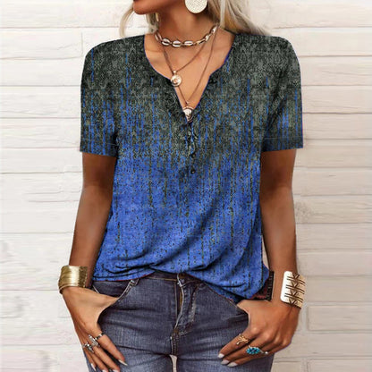 Malin™ – T-shirt med Etniskt Tryck