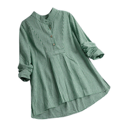 Ronja™ – Rutigt Pullover Shirt för Dam