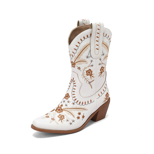 Ellah™ – Broderade Cowboyboots för Dam