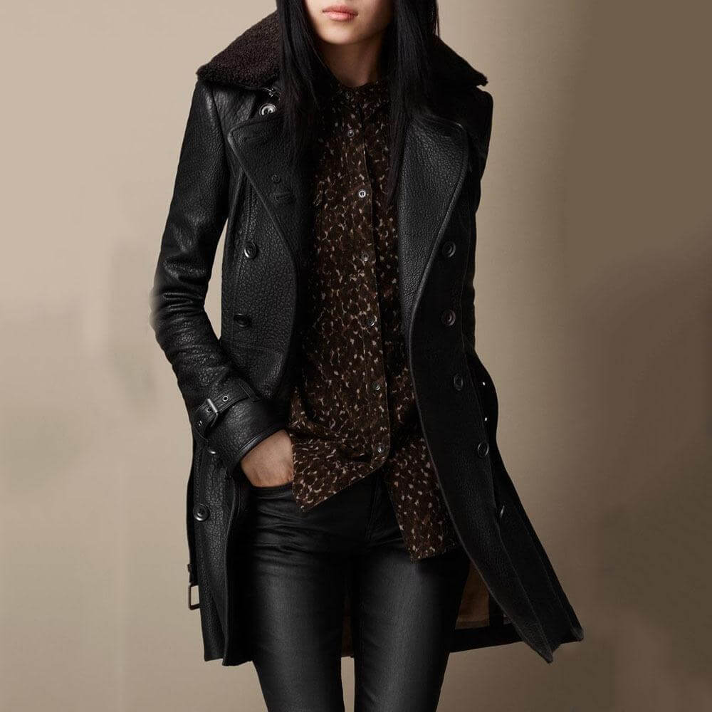 Kara™ - Lädertrenchcoat
