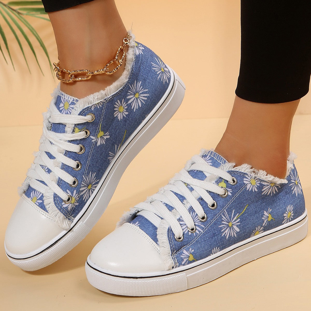 Felicia™ – Dam Snörade Platta Sneakers